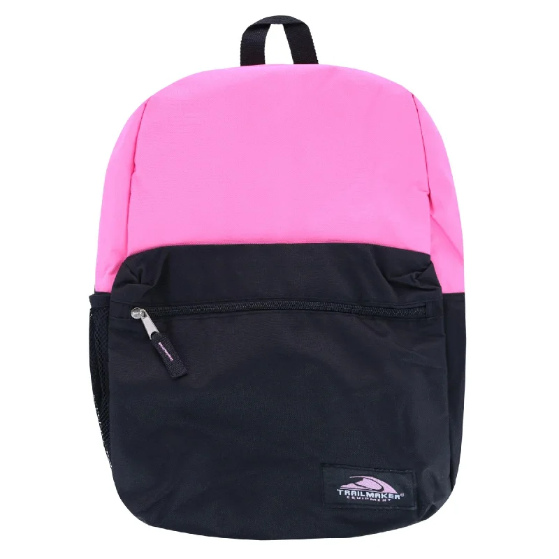 Trailmaker Girl's Trailmaker 18-Inch Two-Tone Backpack with Front Pocket