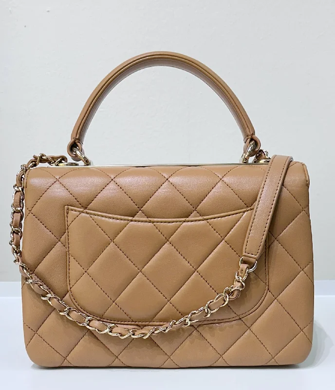 CHANEL  Small Trendy CC  Handle Flap Bag 19K Brown