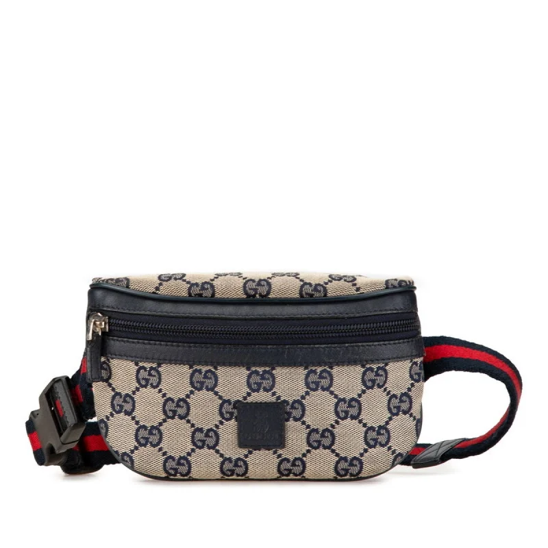 Gucci  Canvas Leather Fanny Pack (Pre-Owned)