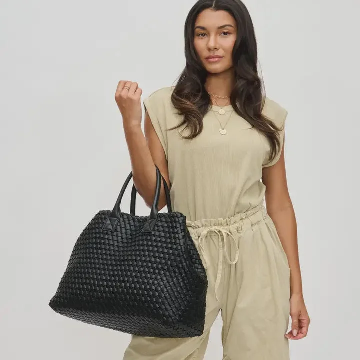 Ithaca Woven Tote - Black