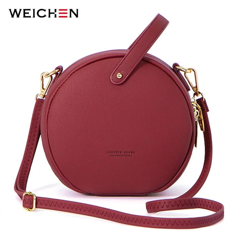 HOT Circular Design Fashion Women Shoulder Bag Leather Women's Crossbody Messenger Bags Ladies Purse Female Round Bolsa Handbag