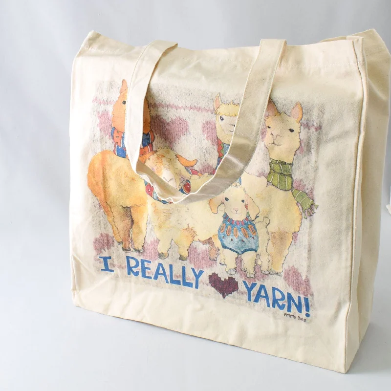 Emma Ball I Really Love Yarn Cotton Canvas Bag