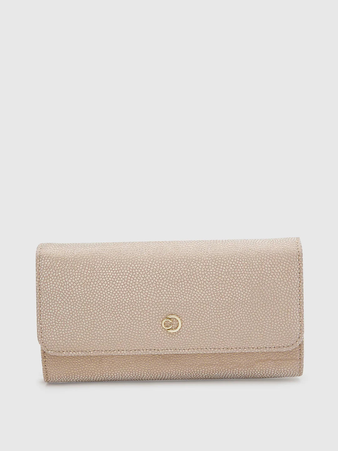 Caprese Betty Flapover Clutch Large Light Gold