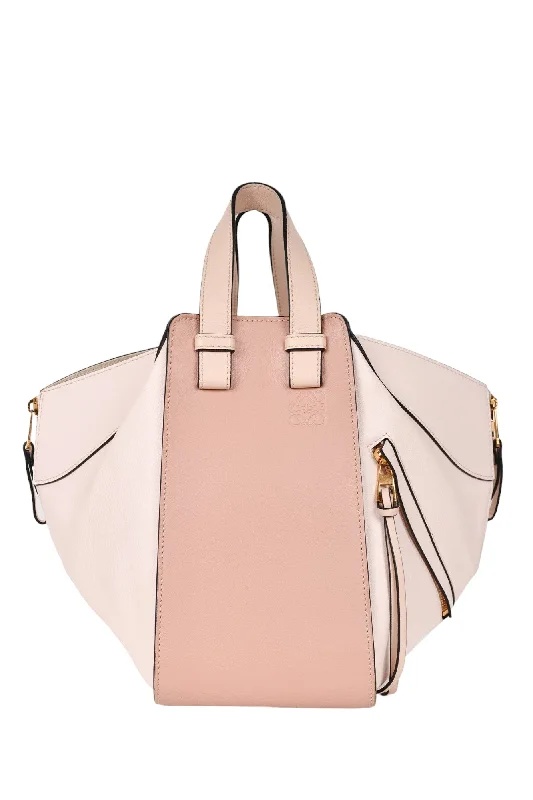 Loewe Pink Leather Small Hammock Tote with Strap