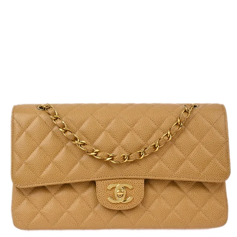 Chanel Beige Caviar Medium Classic Double Flap Bag