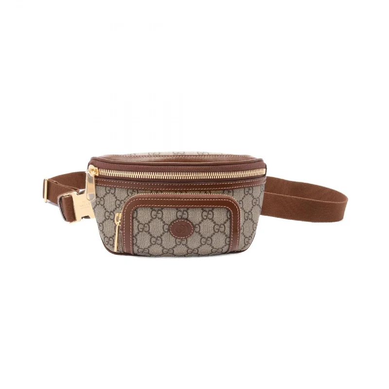 Gucci   Pvc Coated Canvas Leather Fanny Pack Sling Bag (Pre-Owned)