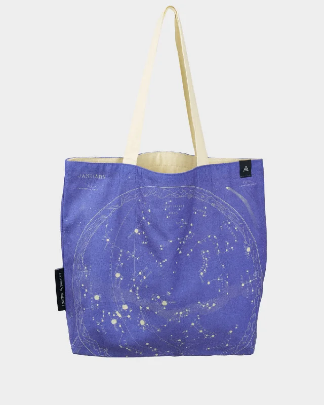 Star Chart Canvas Shoulder Tote