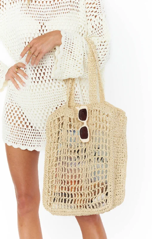 Billini Ella Tote ~ Natural Crochet