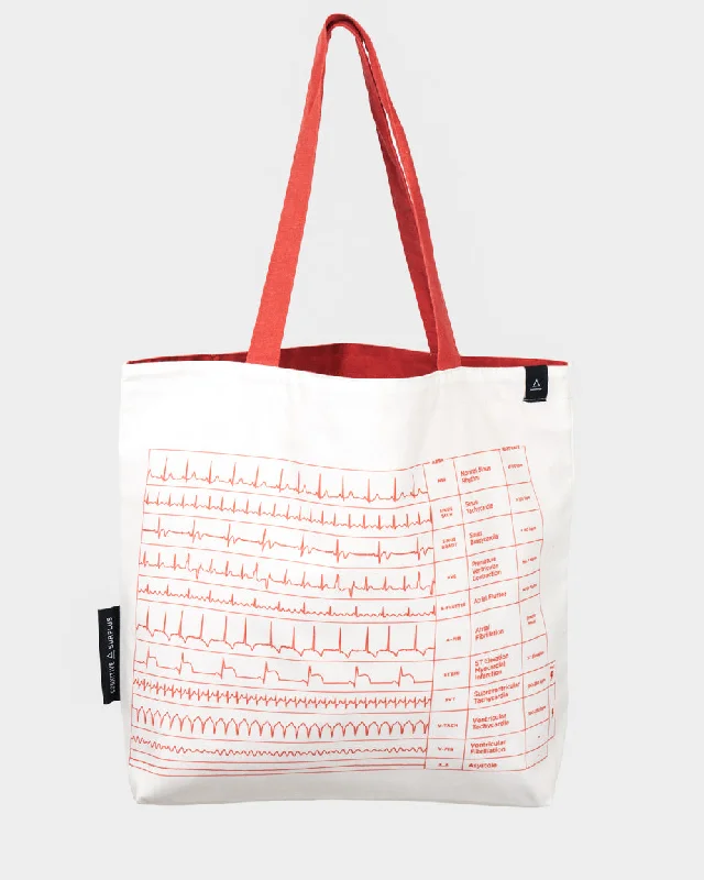 Heartbeat Canvas Shoulder Tote