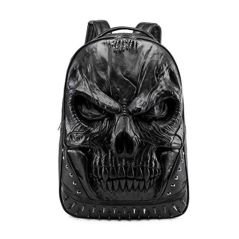 3D Skull Steam Punk Rivet Backpack 3 Colors