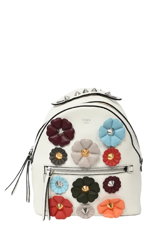 Fendi Cream Mini Flowerland Backpack