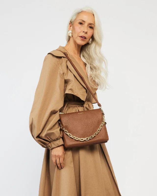 Saben Matilda Crossbody Tan + Chunky Chain