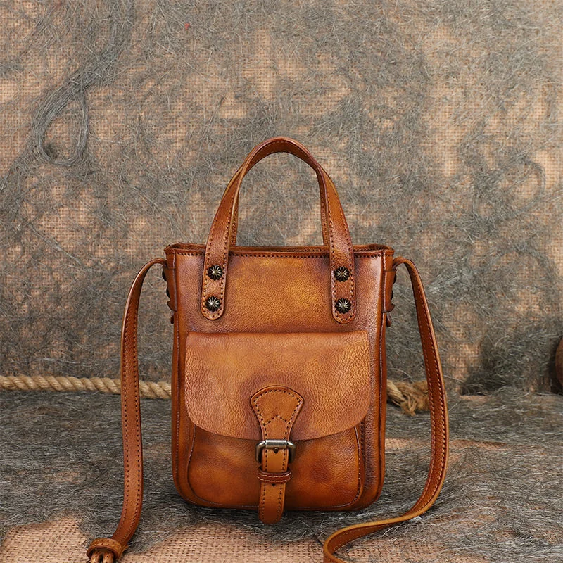 Women Brown Leather Crossbody Purse Small Handbags For Women