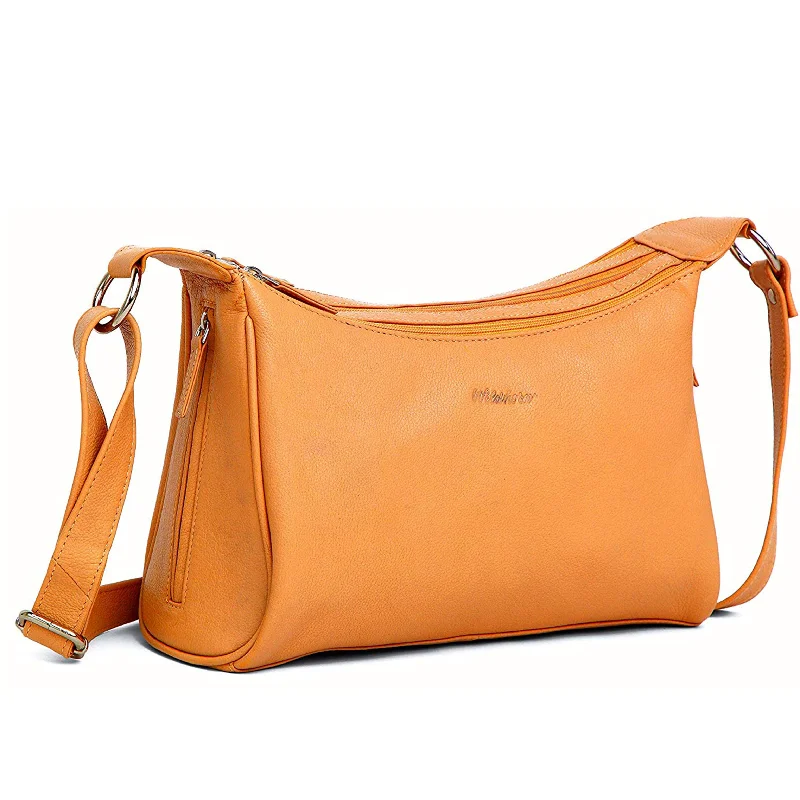 WildHorn® Upper Grain Genuine Leather Shoulder Bag | Cross body Bag With Adjustable Strap for Girls & Women.