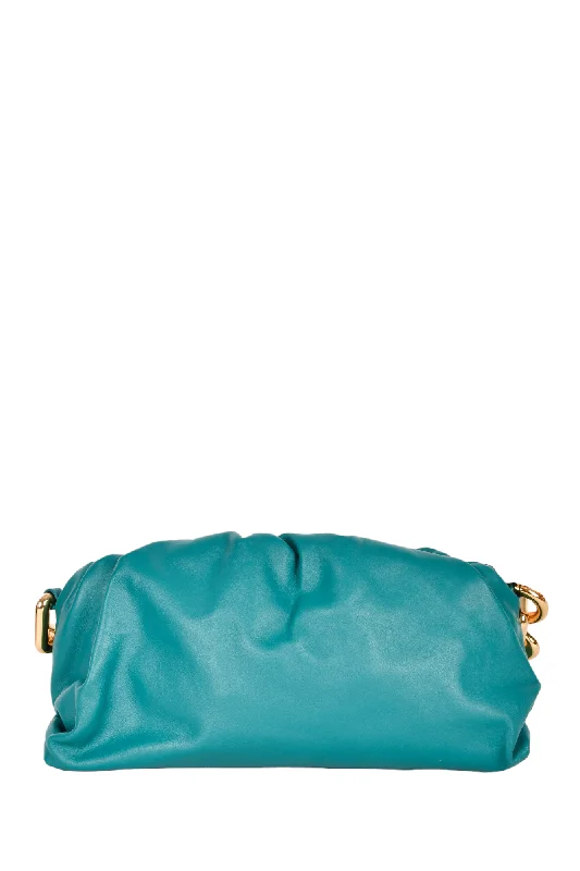 Bottega Veneta Teal Green 'The Chain Pouch' Clutch Shoulder Bag