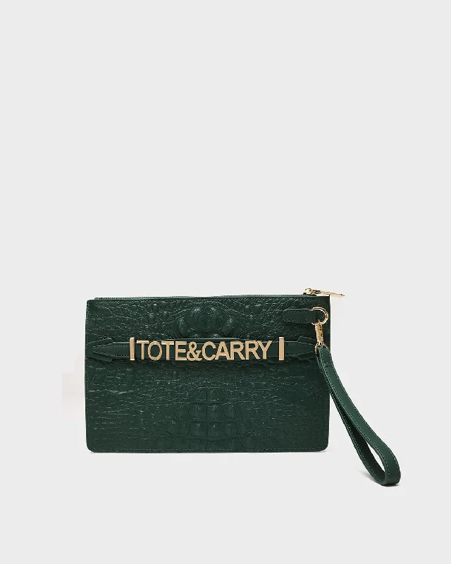 Apollo 2 Clutch Purse in Emerald Green