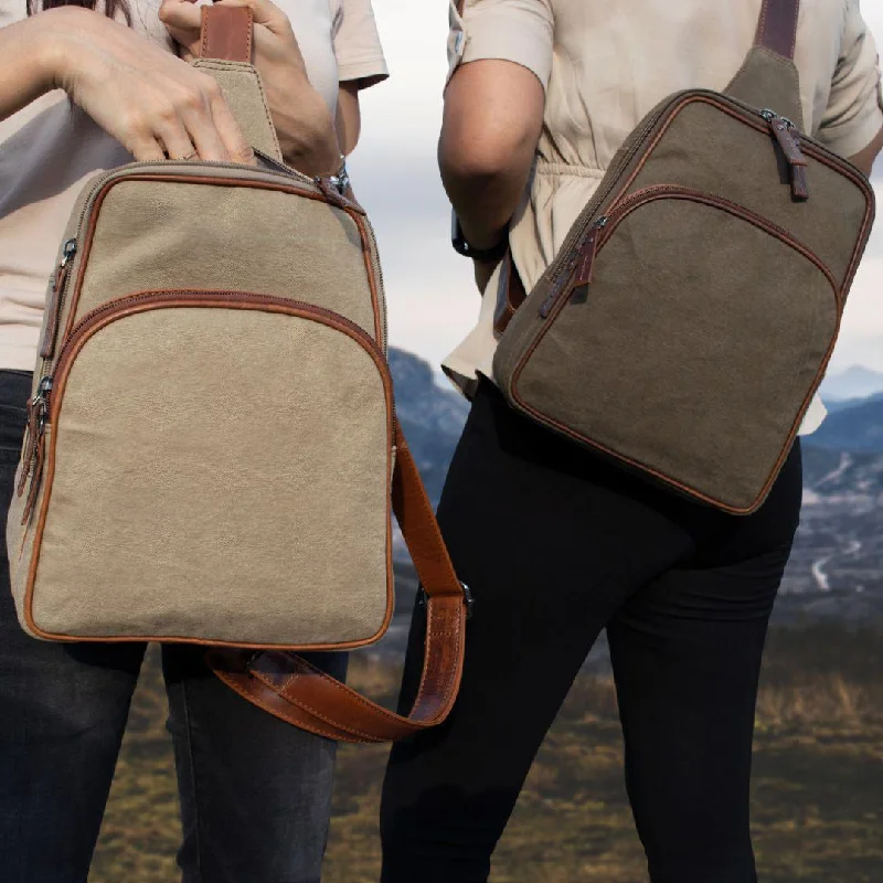 Kennedy Canvas Sling Concealed-Carry Backpack