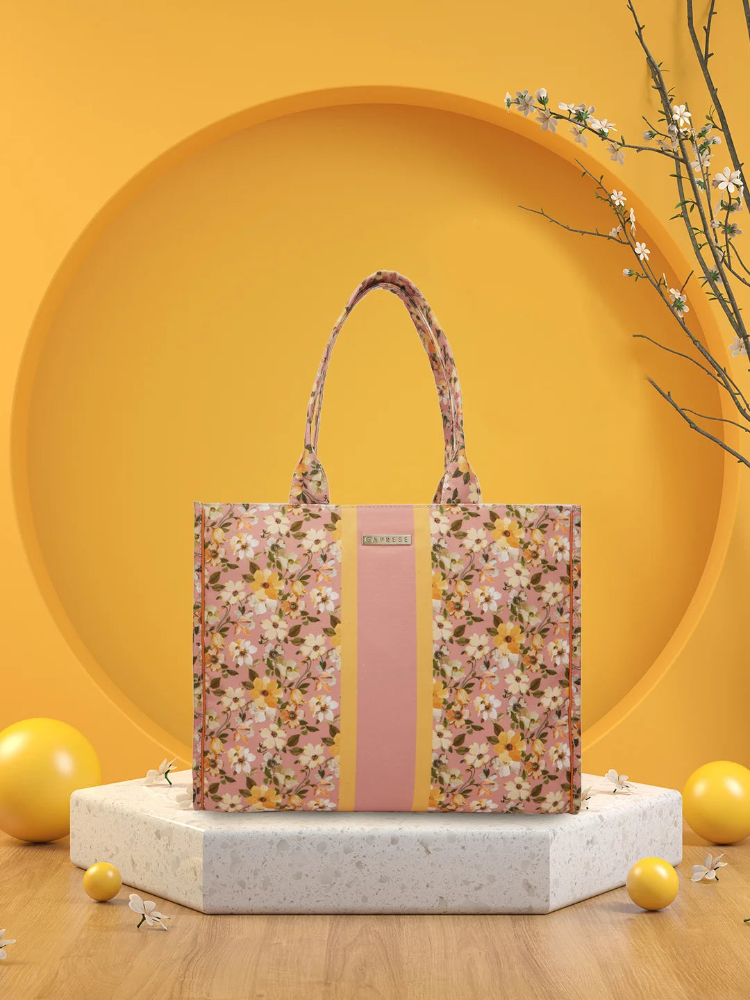 Caprese Orchid Tote  X Large Yellow