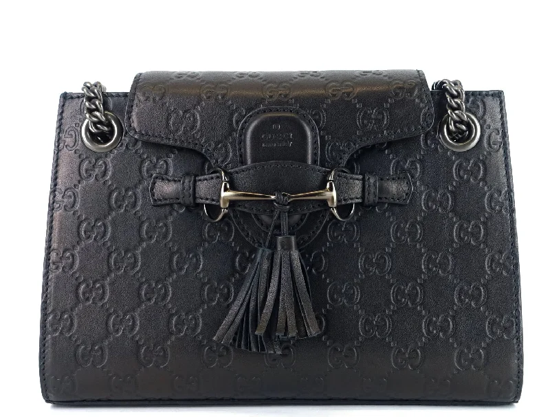 Emily Small Guccissima Leather Flap Bag