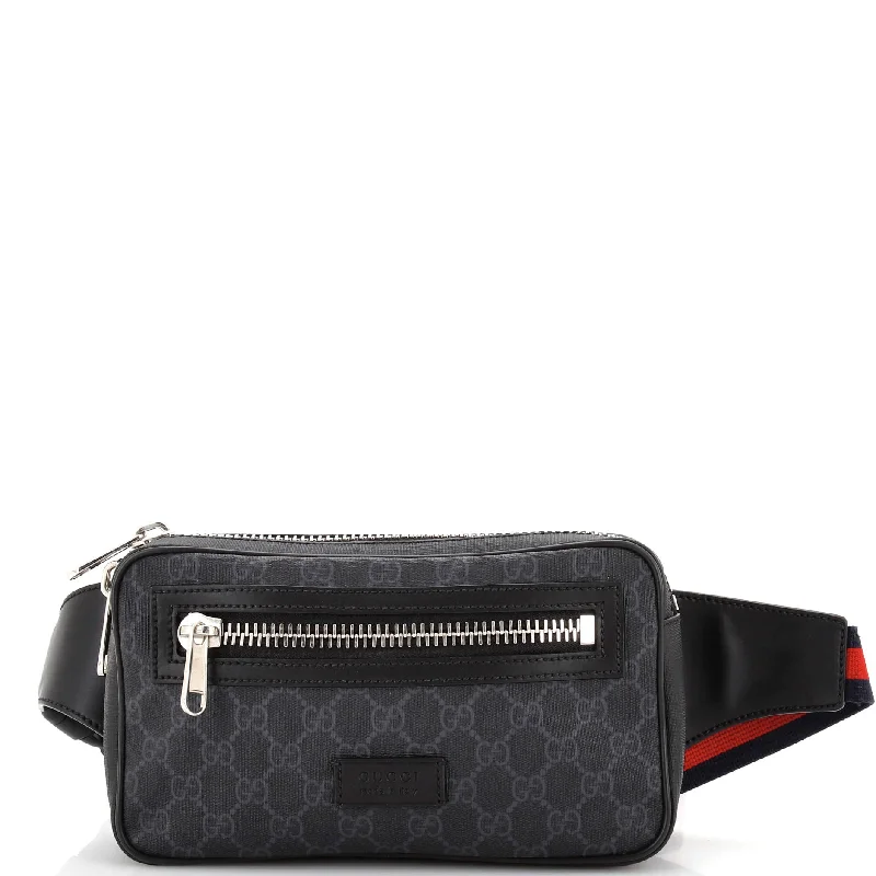 Soft Zip Belt Bag GG Coated Canvas Small