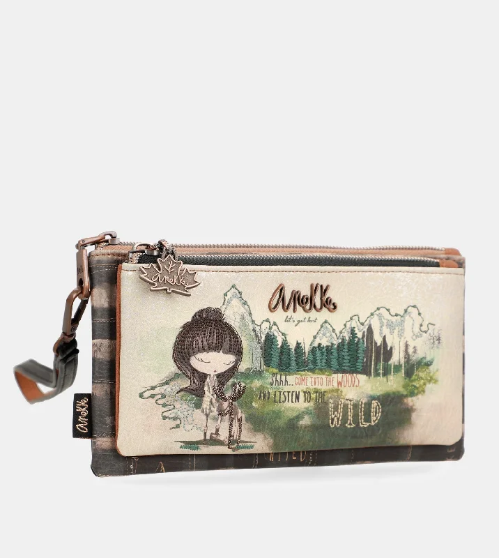 The Forest coin purse wallet with hand strap