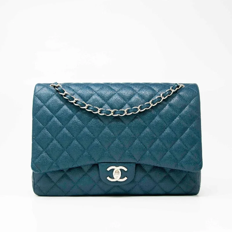 Chanel Blue Maxi Classic Flap