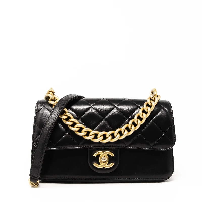 Chanel Black Straight Line Flap Bag