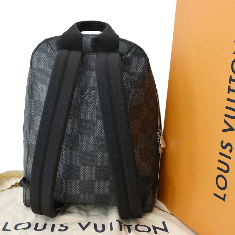 LOUIS VUITTON Campus Damier Graphite Canvas Backpack Bag Gray