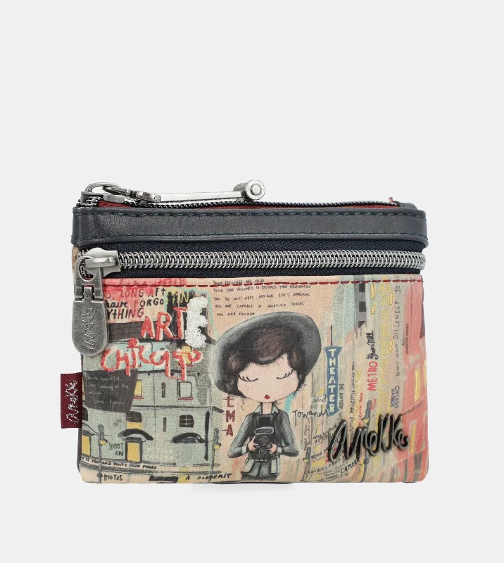 City Art purse with two zip closures