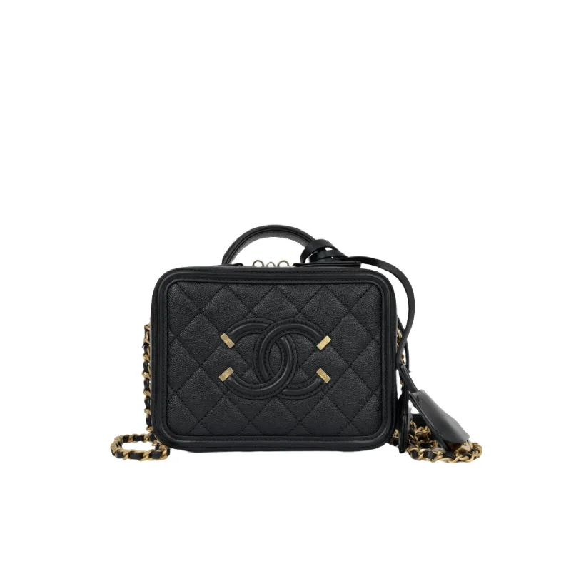 Chanel Filigree CC Vanity Case - Black