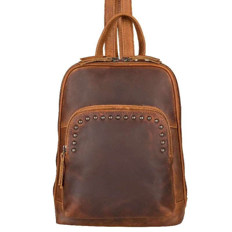 Concealed Carry Abby Leather Backpack by Lady Conceal