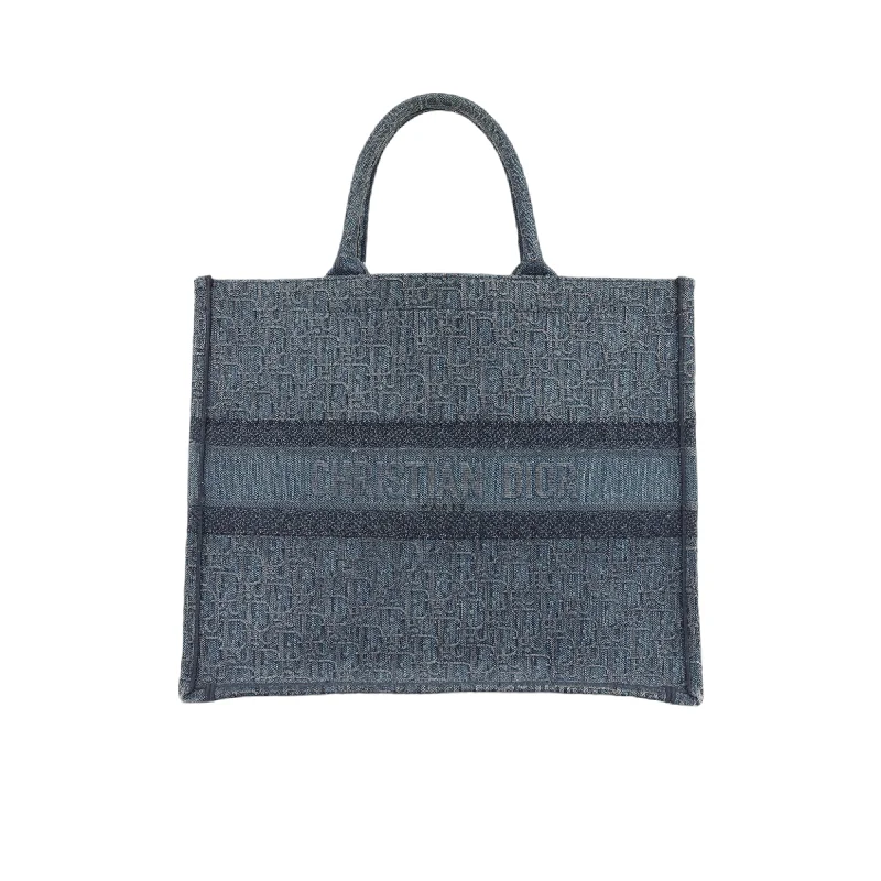 Dior Large Book Tote - Blue Denim