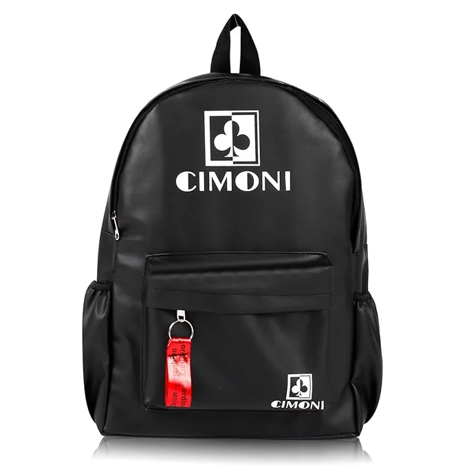 CIMONI® Backpack with Utility Pocket Water Resistant Laptop Storage Bag for daily uses (Black)