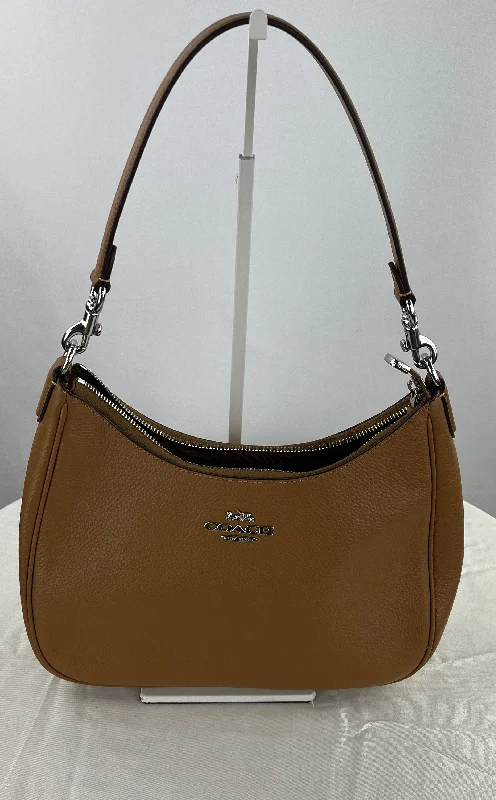 COACH Women's Tan Pebbled Leather Shoulder Crossbody Bag Purse NWOT