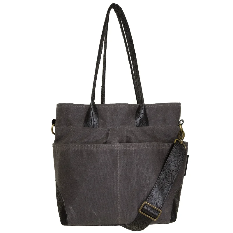 Jill: Charcoal Waxed Canvas