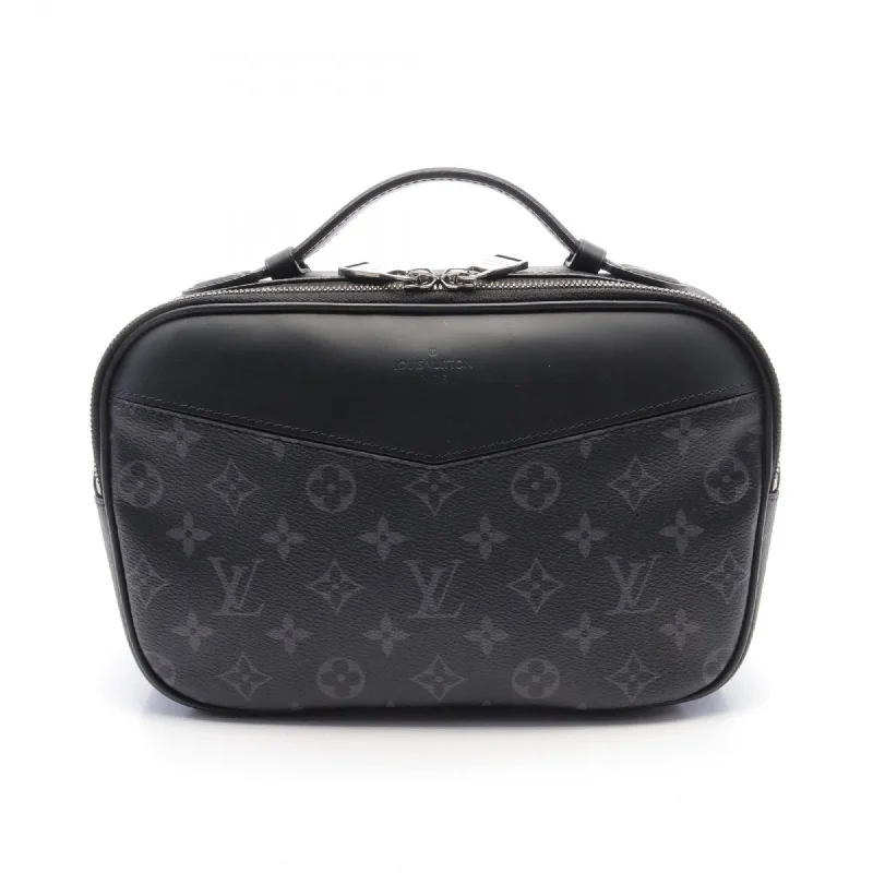 Louis Vuitton  Coated Canvas Monogram Eclipse Pvc Leather Fanny Pack (Pre-Owned)