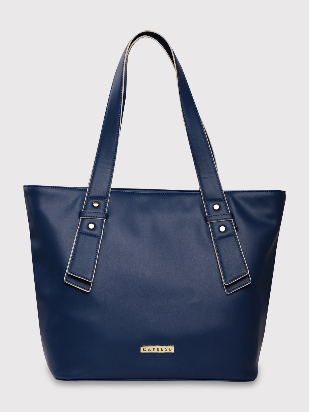 Caprese Amelia Tote Medium Solid Women'S Office Handbag Navy