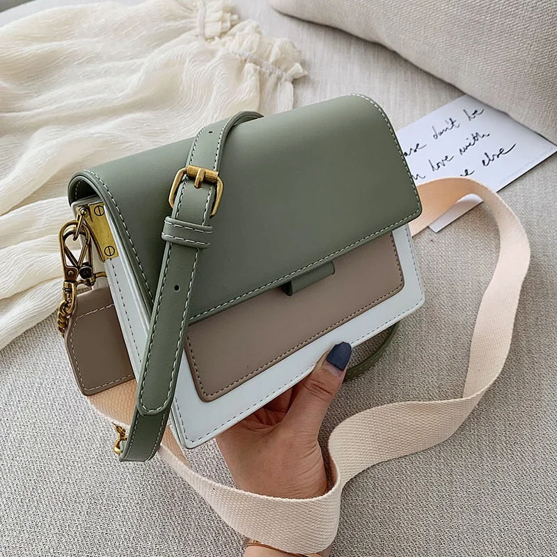 Mini Leather Crossbody Bags For Women 2019 Green Chain Shoulder Messenger Bag Lady Travel Purses and Handbags  Cross Body Bag