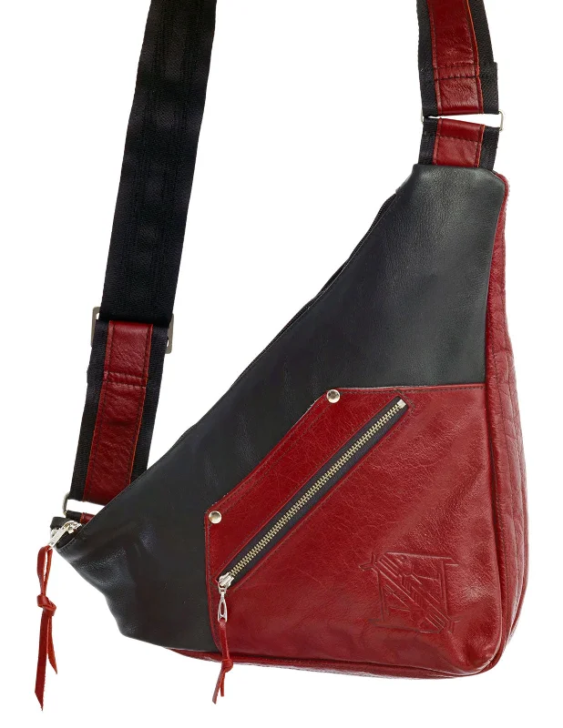 Geometry Bag - Genuine Leather Crossbody Sling Bag