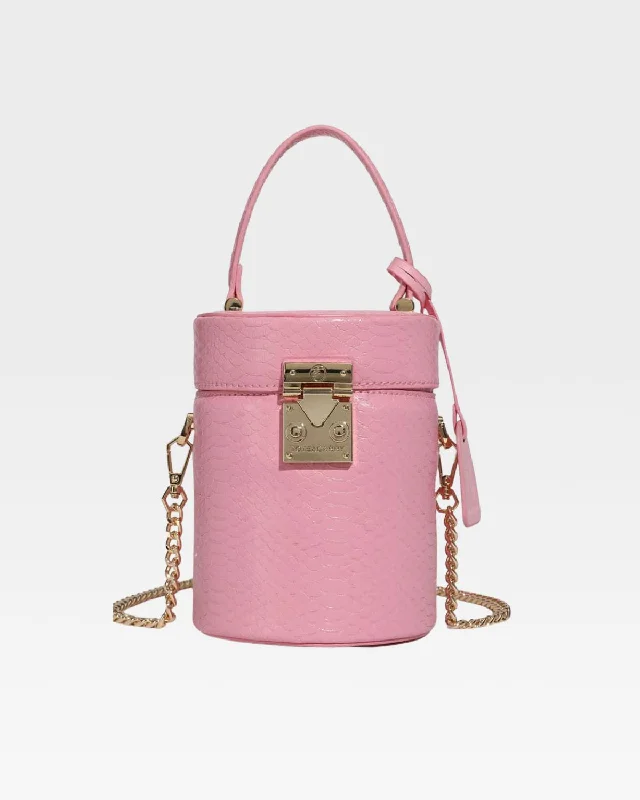 PY Mini Barrel Purse in Baby Pink