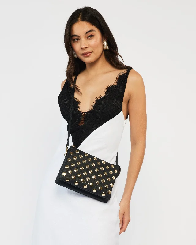 Saben Tilly's Big Sis Crossbody Black + Gold Stud