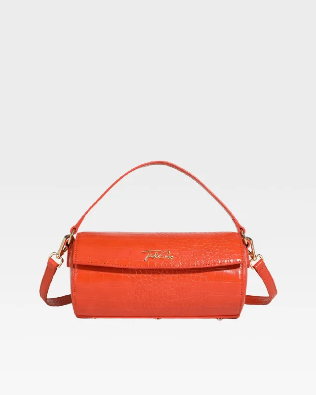 Barrel Purse in Orange