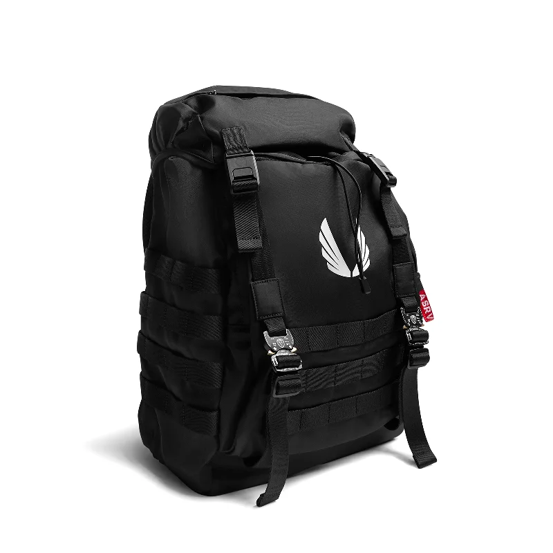 0961. Waterproof MOLLE Backpack - Black