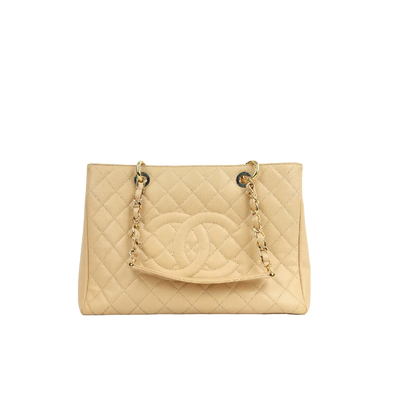 Chanel Grand Shopping Tote - Beige Caviar CGHW