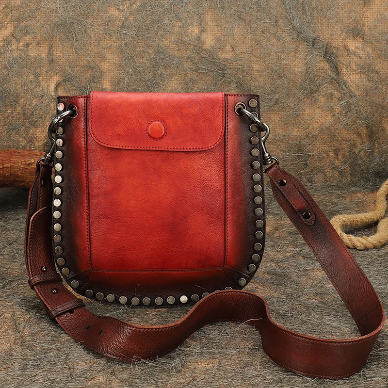 Womens Cowhide Leather Crossbody Purse Side Bags For Women