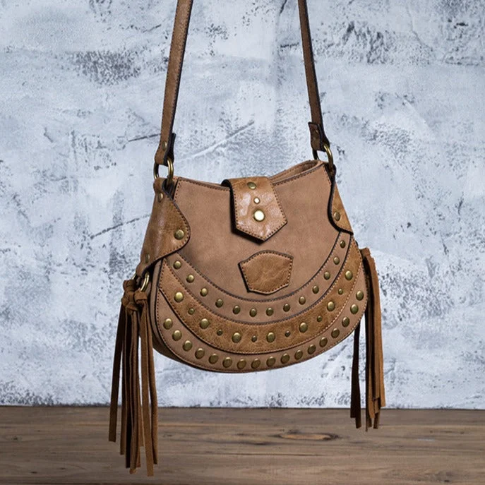 Ladies Western Crossbody Purse With Fringe Crossbody Boho Bag