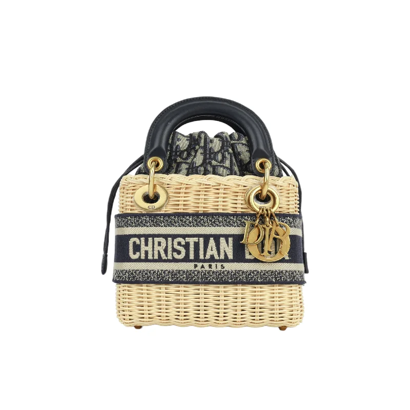 Dior Mini Lady Dior - Beige Wicker