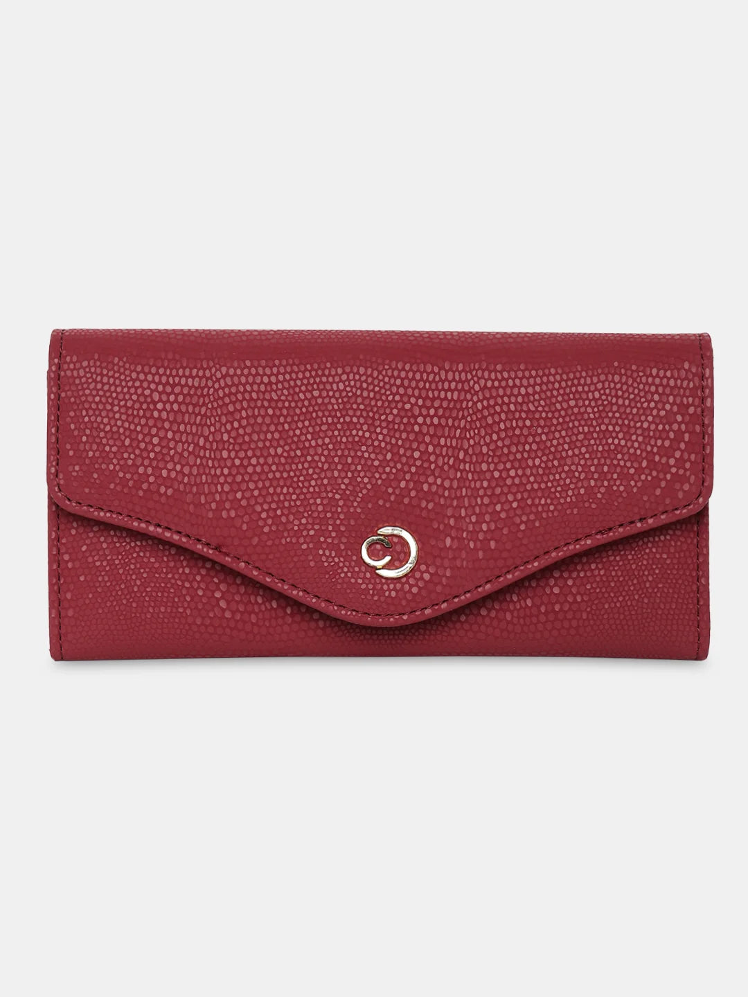 Caprese Ingrid Flapover Wallet Large Maroon