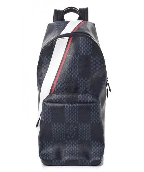 Louis Vuitton Apollo Backpack Damier Cobalt Canvas Red