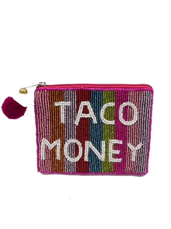 Taco Money Beaded Coin Purse